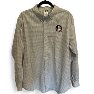 Russell Athletic Gray Plaid Button Down Shirt